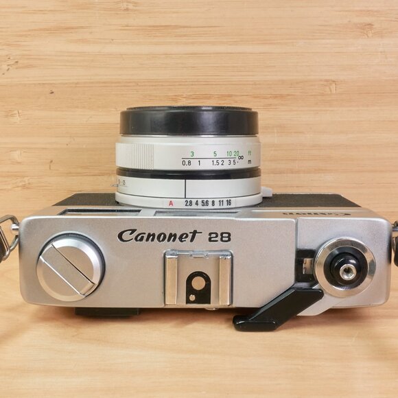 Canon Canonet 28 35mm Rangefinder Film Camera / Vintage 70s / Made in Taiwan - Picture 4 of 10